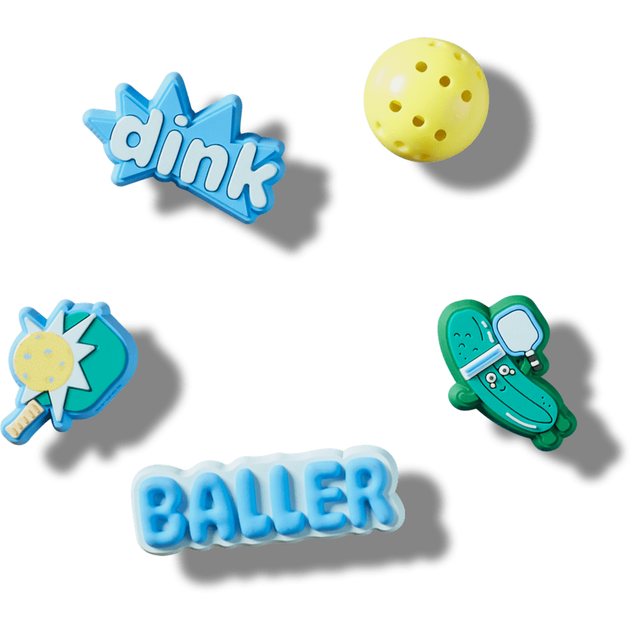 Pickle Ball 5 Pack Jibbitz™ charms for Women|Men|Jibbitz™ Charms