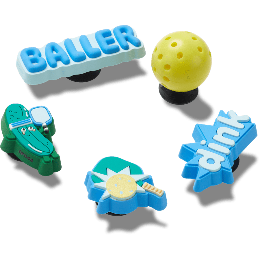 Pickle Ball 5 Pack Jibbitz™ charms for Women|Men|Jibbitz™ Charms