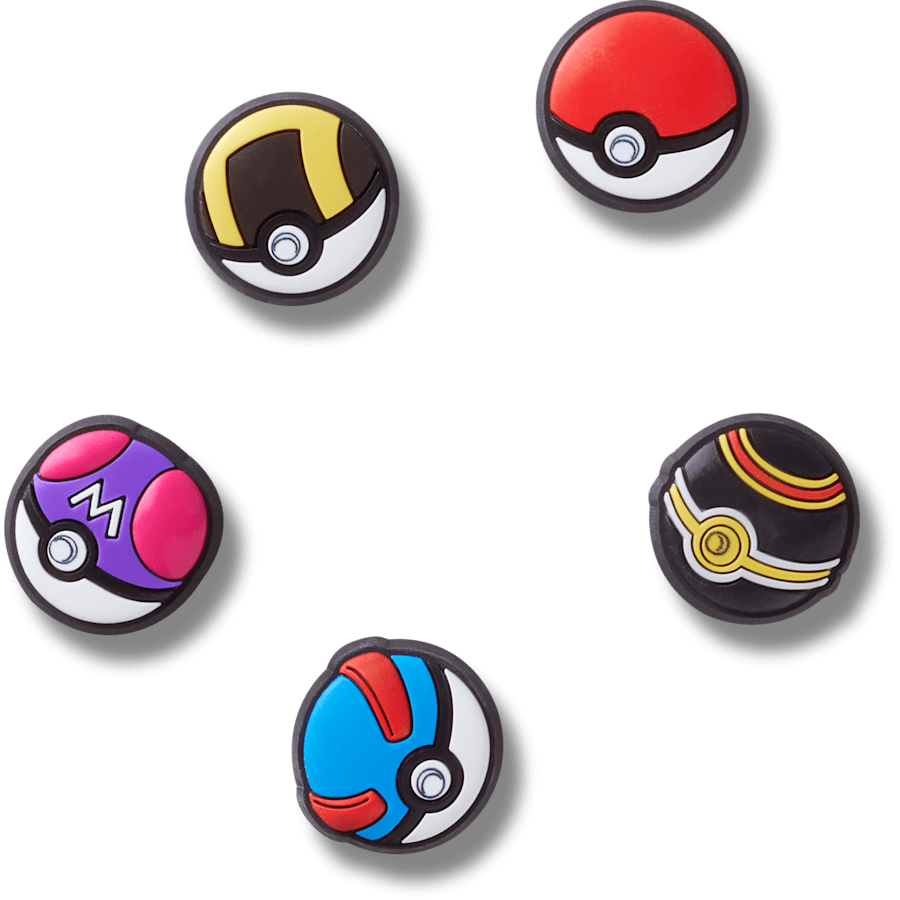 Poke Ball 5 Pack Jibbitz™ charms for Women|Men|Kids|Jibbitz™ Charms