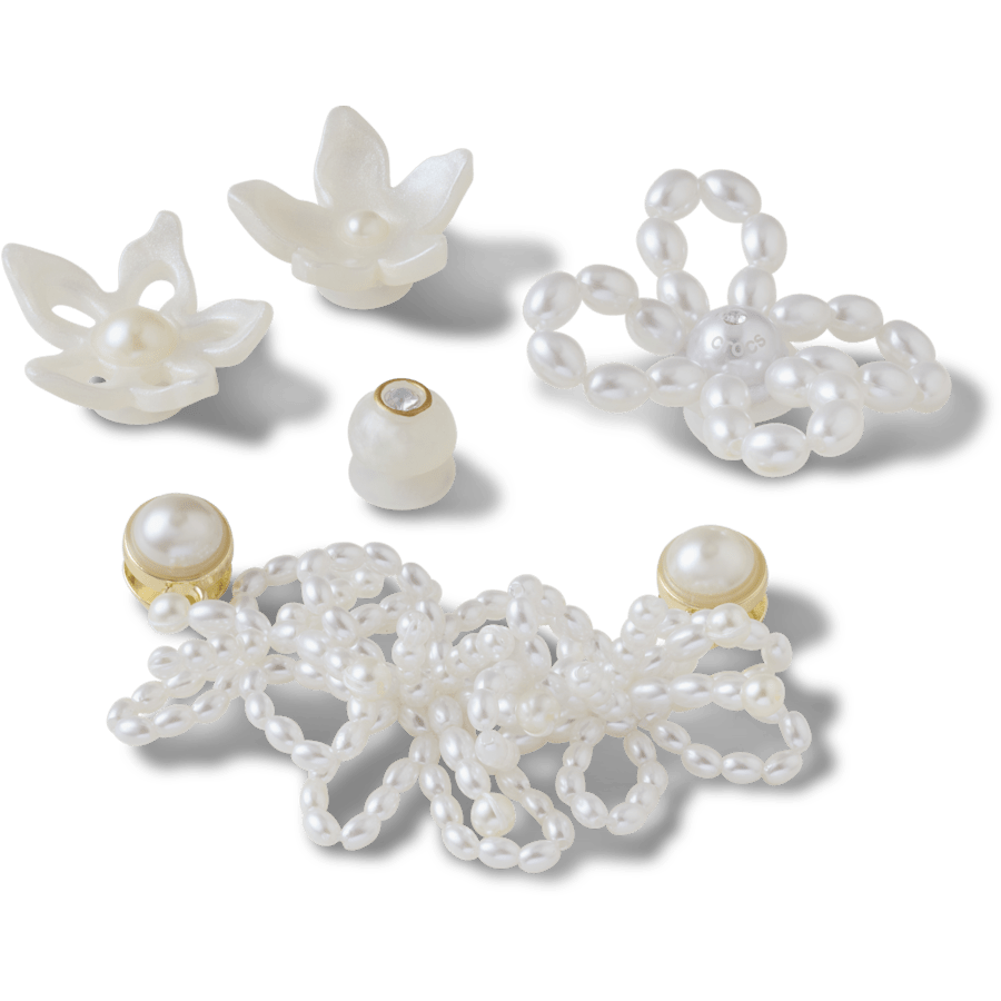White Pearl Beaded 5 Pack Jibbitz™ charms for Women|Men|Jibbitz™ Charms