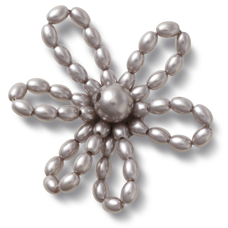 Grey Pearl Beaded Daisy Jibbitz™ charms for Women|Men|Jibbitz™ Charms