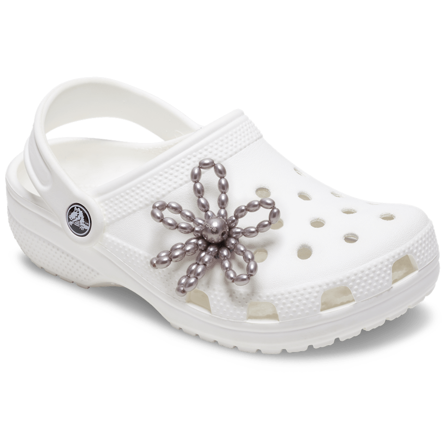 Grey Pearl Beaded Daisy Jibbitz™ charms for Women|Men|Jibbitz™ Charms