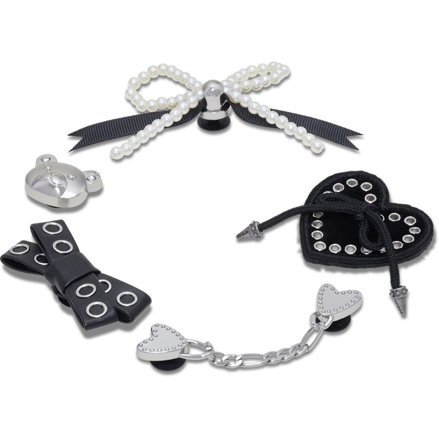 Indie Luxe Silver 5 Pack Jibbitz™ charms for Women|Men|Jibbitz™ Charms