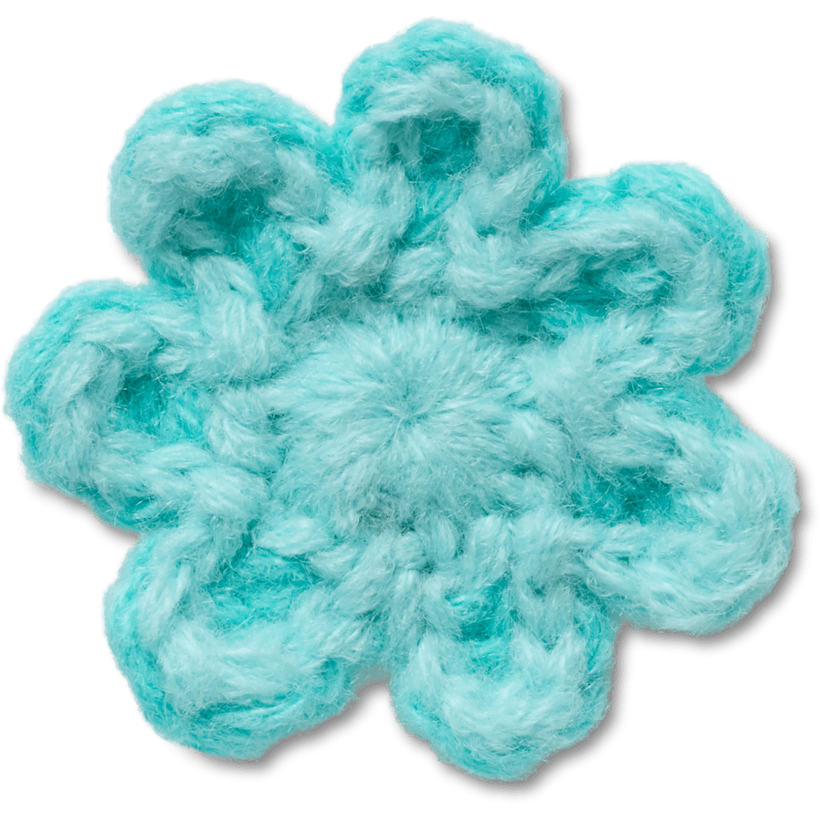 Crochet Blue Flower Jibbitz™ charms for Women|Men