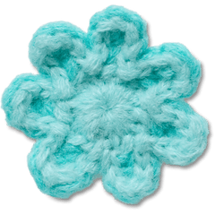 Crochet Blue Flower Jibbitz™ charms for Women|Men