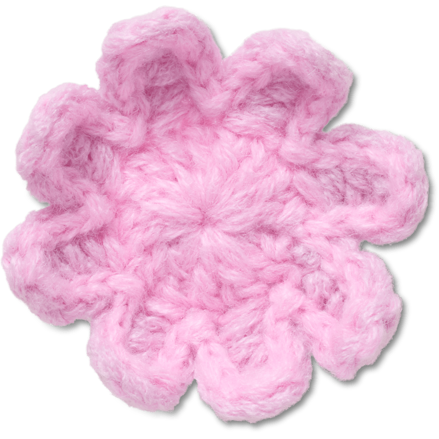 Crochet Light Pink Flower Jibbitz™ charms for Women|Men