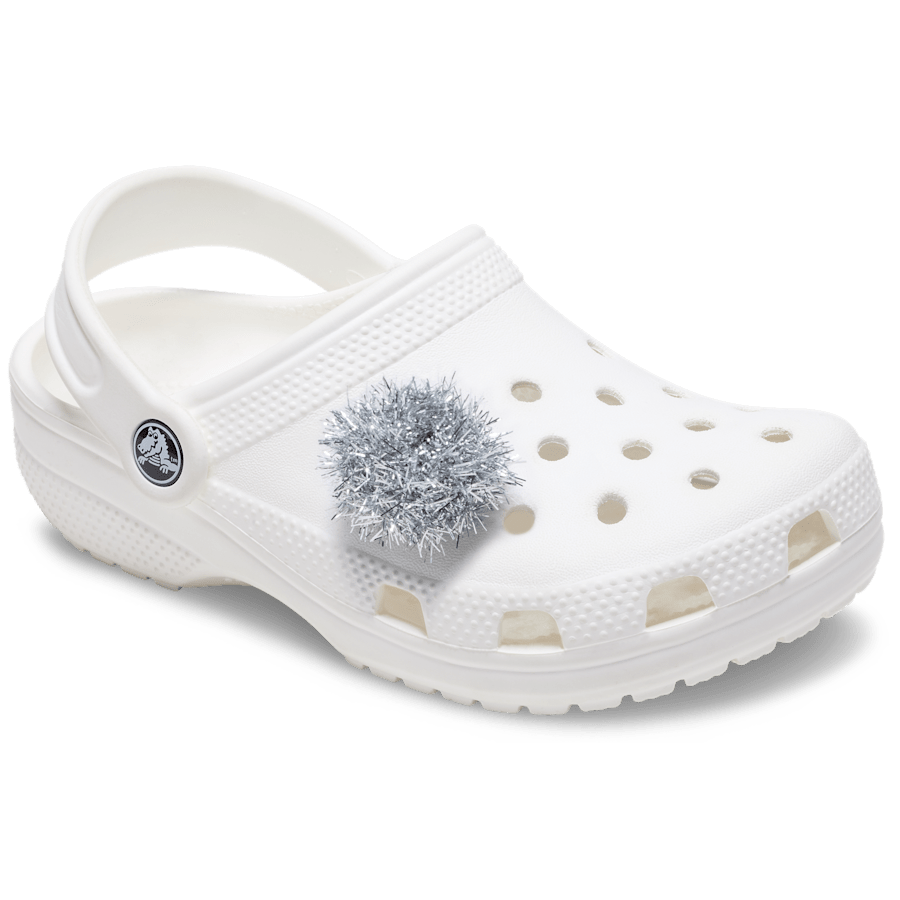 Silver Tinsel Pom Jibbitz™ charms for Women|Men|Jibbitz™ Charms