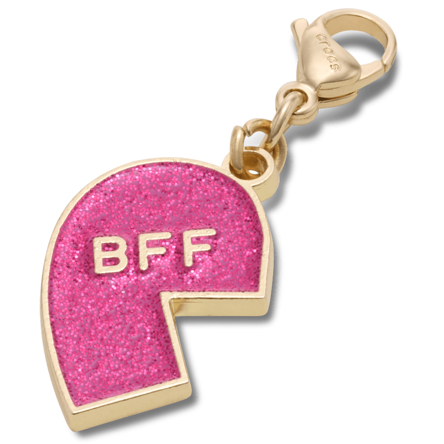 Pink Glitter BFF Charm Left Jibbitz Shoe Charm for Women|Men|Kids|Jibbitz™ Charms