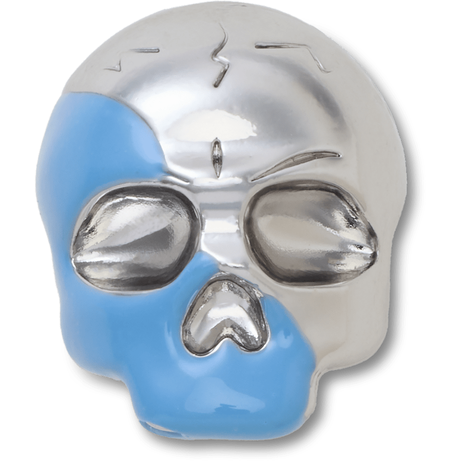 Silver and Blue Enamel Skull Jibbitz™ charms for Women|Men