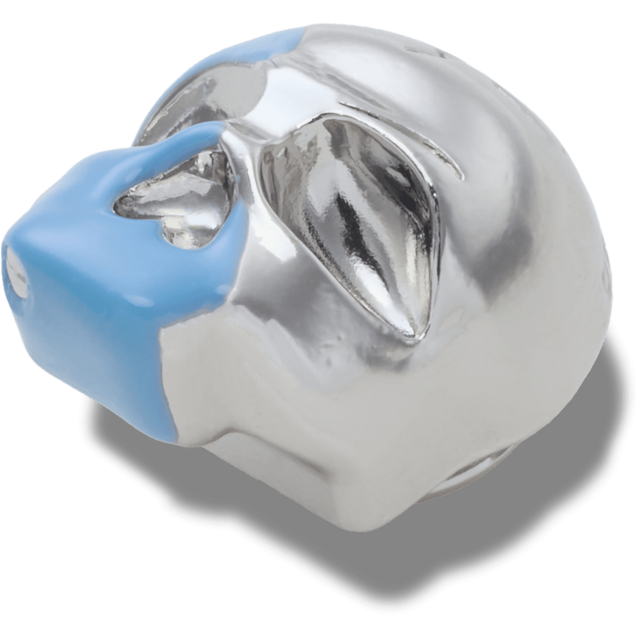 Silver and Blue Enamel Skull Jibbitz™ charms for Women|Men