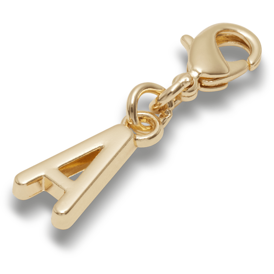 Gold Letter A Charm Jibbitz™ charms for Women|Men|Kids|Jibbitz™ Charms