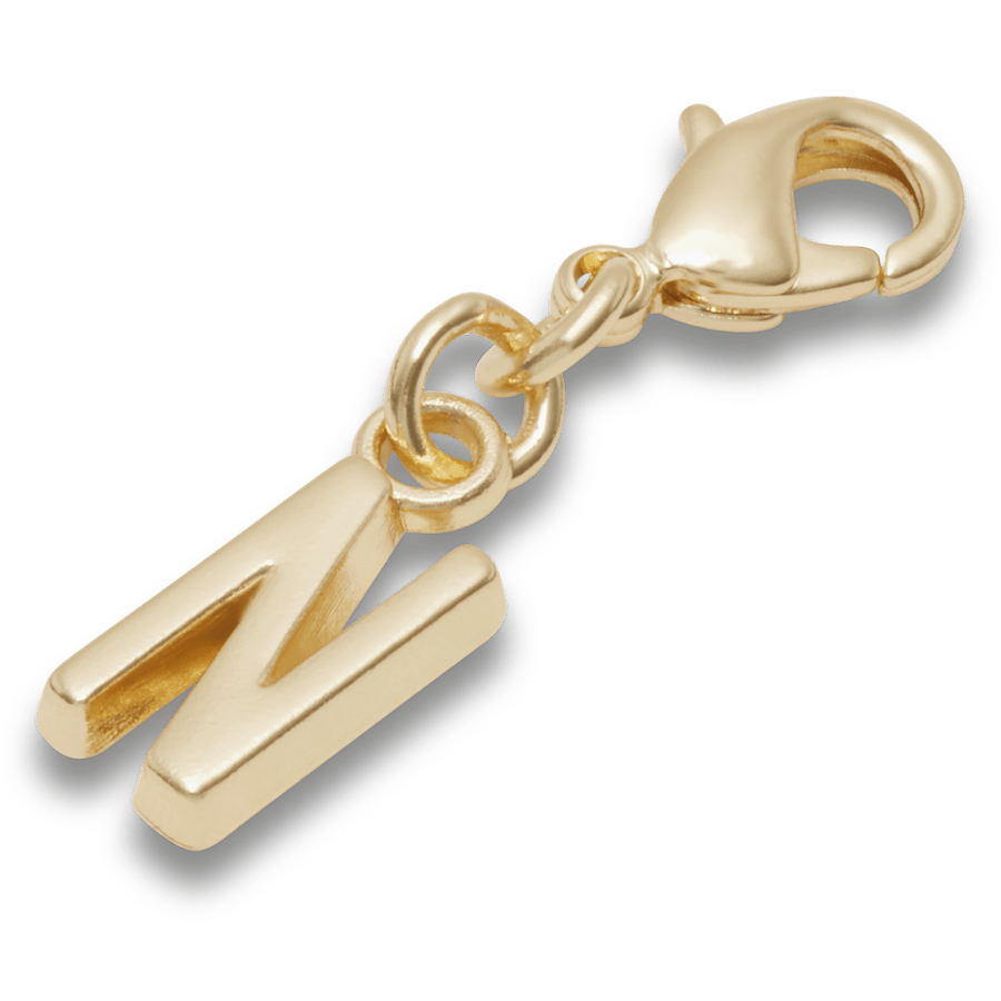 Gold Letter N Charm Jibbitz™ charms for Women|Men|Kids|Jibbitz™ Charms