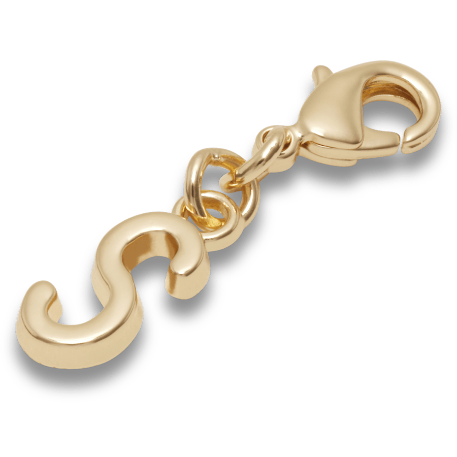 Gold Letter S Charm Jibbitz™ charms for Women|Men|Kids|Jibbitz™ Charms