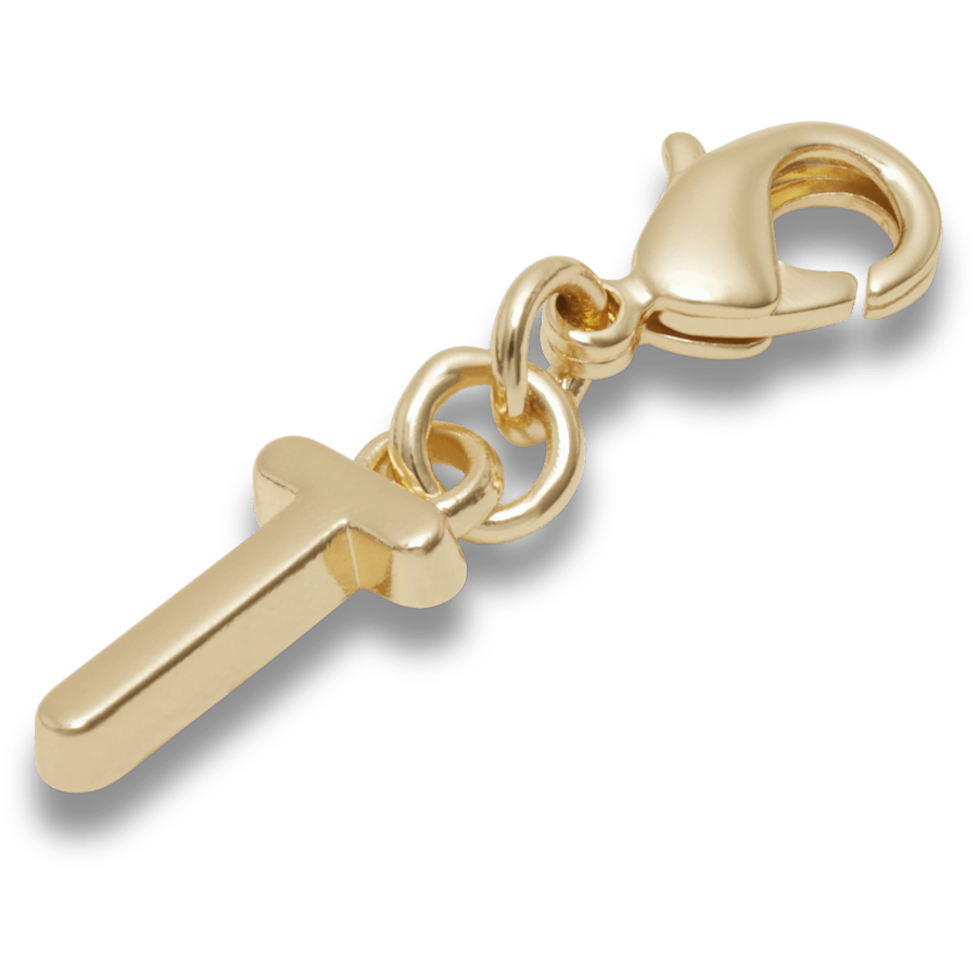 Gold Letter T Charm Jibbitz™ charms for Women|Men|Kids|Jibbitz™ Charms