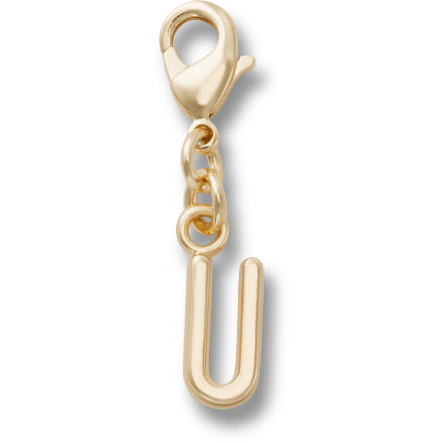 Gold Letter U Charm Jibbitz™ charms for Women|Men|Kids|Jibbitz™ Charms