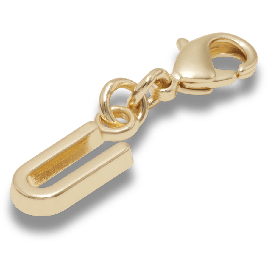 Gold Letter U Charm Jibbitz™ charms for Women|Men|Kids|Jibbitz™ Charms