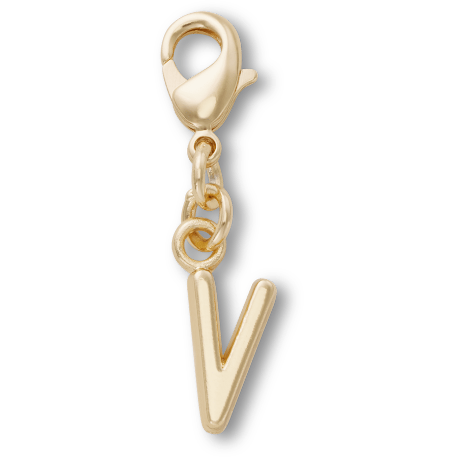 Gold Letter V Charm Jibbitz™ charms for Women|Men|Kids|Jibbitz™ Charms