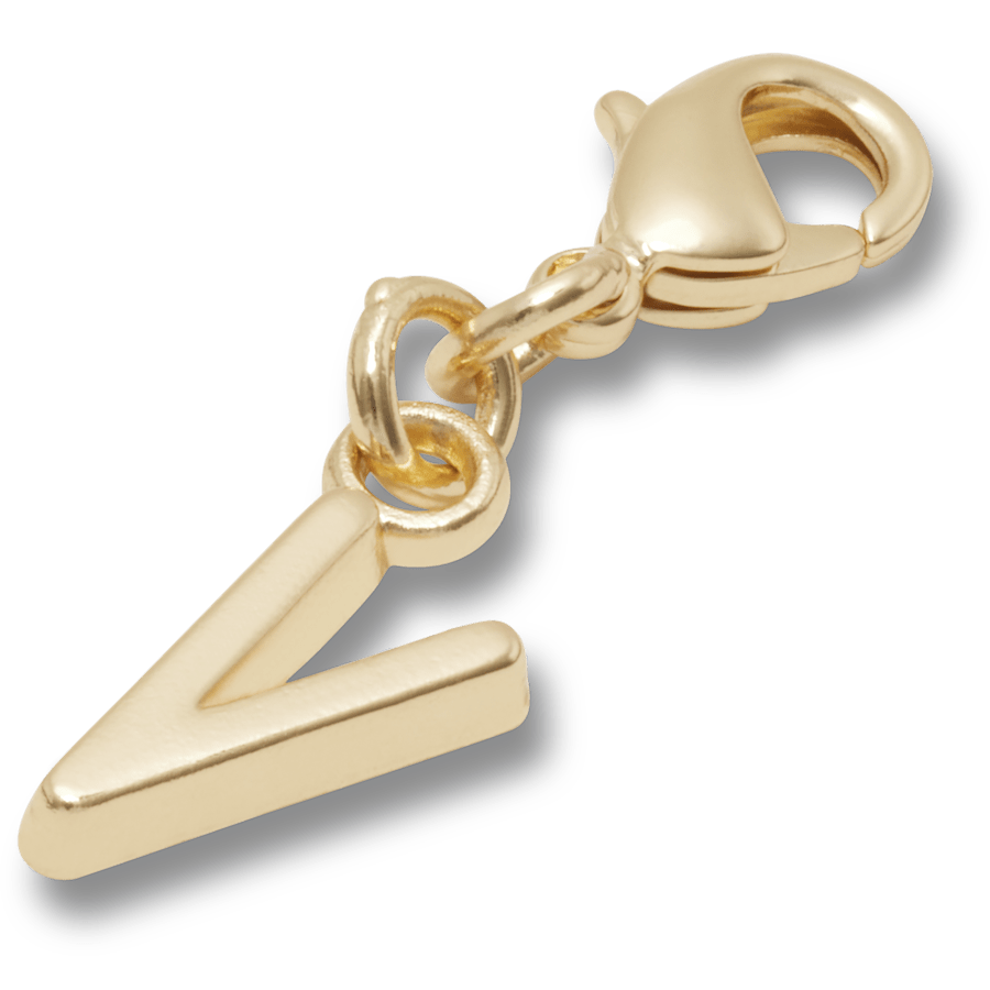 Gold Letter V Charm Jibbitz™ charms for Women|Men|Kids|Jibbitz™ Charms