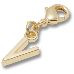 Gold Letter V Charm Jibbitz™ charms for Women|Men|Kids|Jibbitz™ Charms