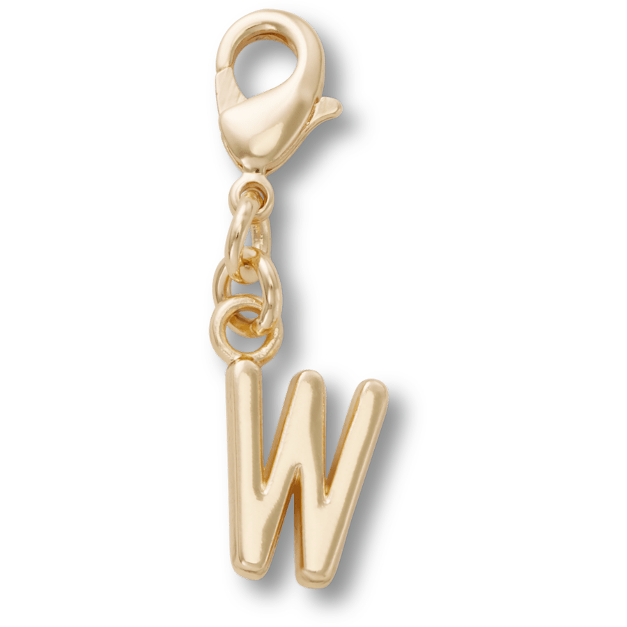 Gold Letter W Charm Jibbitz™ charms for Women|Men|Kids|Jibbitz™ Charms