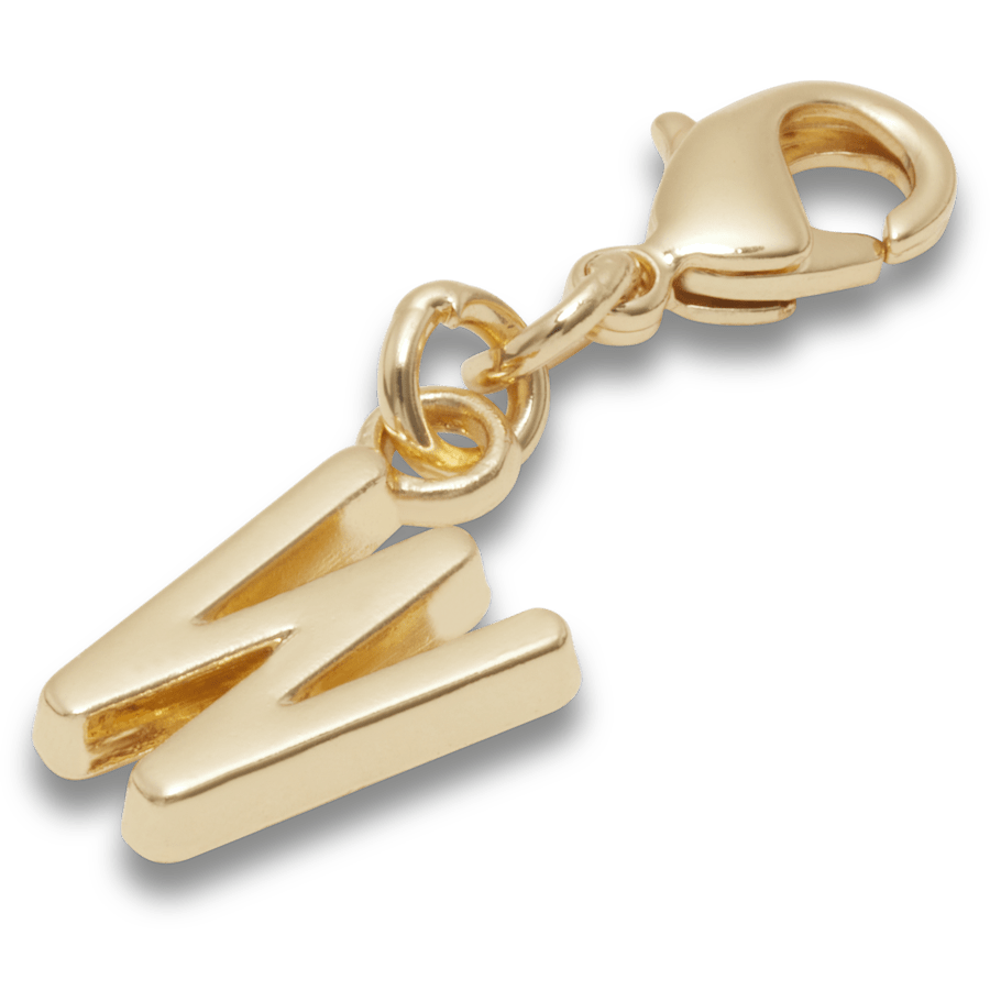 Gold Letter W Charm Jibbitz™ charms for Women|Men|Kids|Jibbitz™ Charms