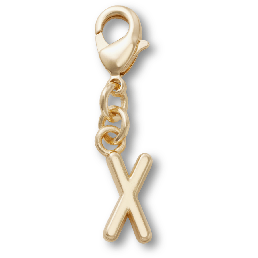 Gold Letter X Charm Jibbitz™ charms for Women|Men|Kids|Jibbitz™ Charms