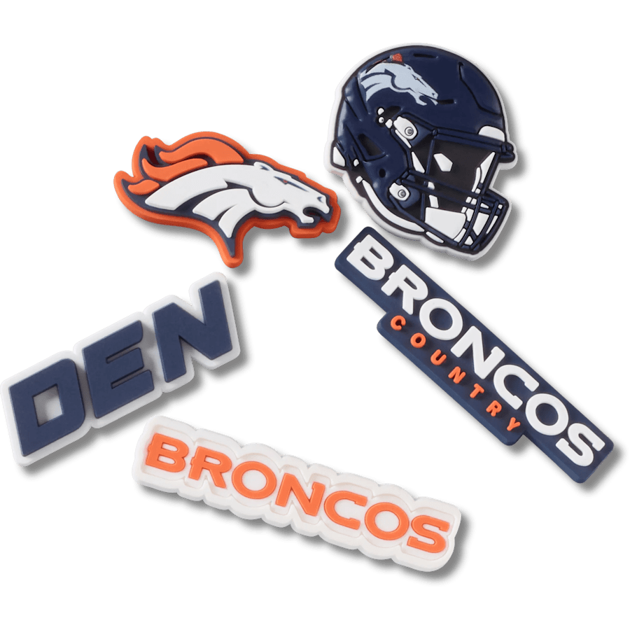 NFL Denver Broncos 5 Pack Jibbitz Shoe Charm for Women|Men|Jibbitz™ Charms