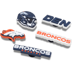 NFL Denver Broncos 5 Pack Jibbitz Shoe Charm for Women|Men|Jibbitz™ Charms