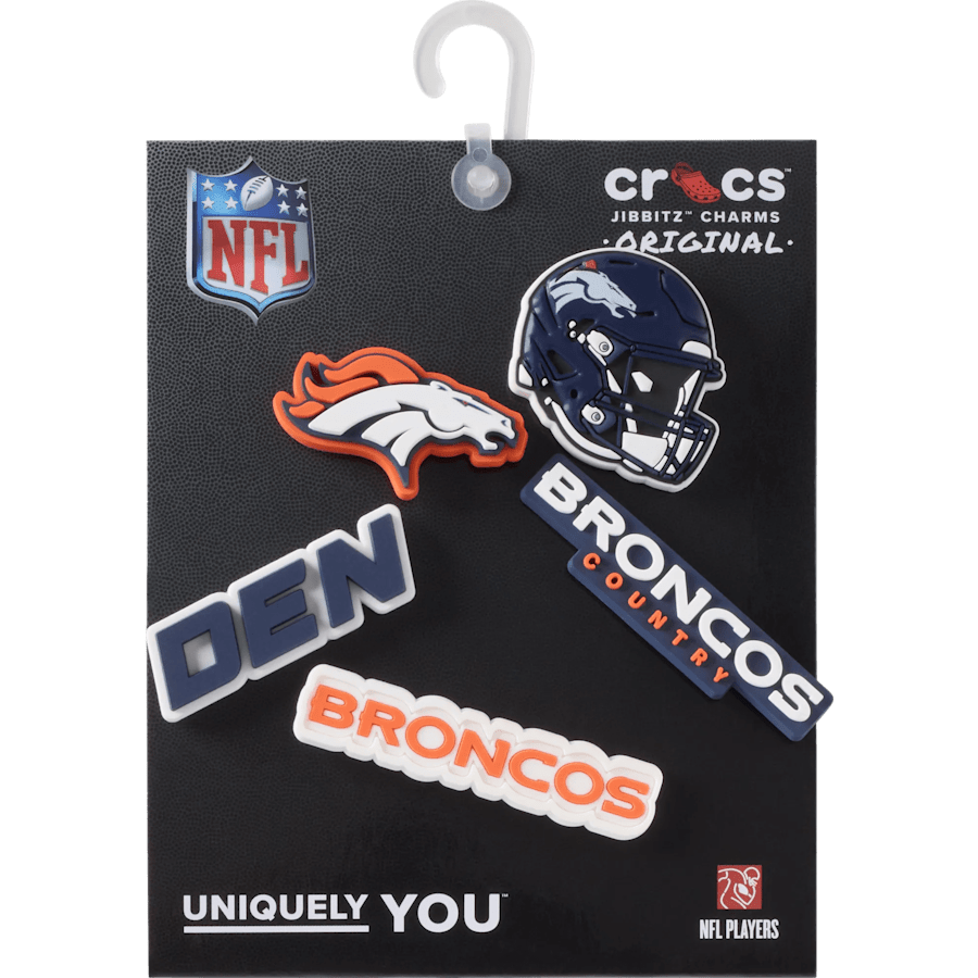 NFL Denver Broncos 5 Pack Jibbitz Shoe Charm for Women|Men|Jibbitz™ Charms