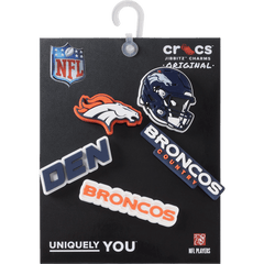 NFL Denver Broncos 5 Pack Jibbitz Shoe Charm for Women|Men|Jibbitz™ Charms