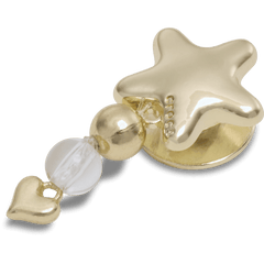 Gold Star with Heart Dangle Jibbitz™ charms for Women|Men|Jibbitz™ Charms