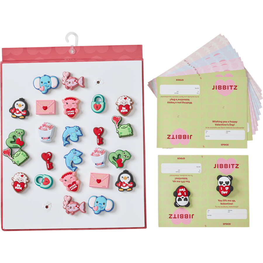 Valentines Day Card 26 Pack Jibbitz™ charms for Women|Men|Jibbitz™ Charms