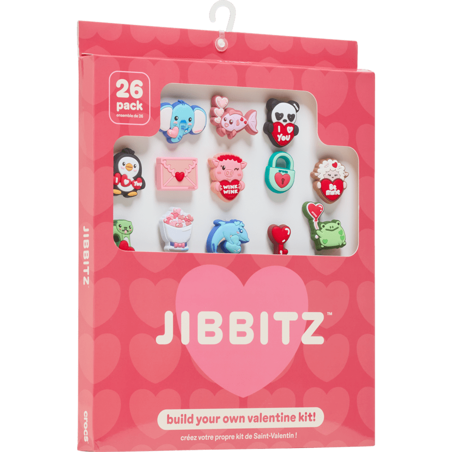 Valentines Day Card 26 Pack Jibbitz™ charms for Women|Men|Jibbitz™ Charms