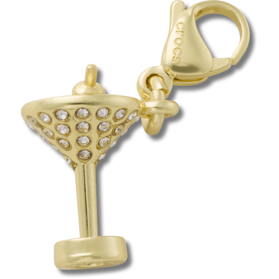 Gold Martini Charm Jibbitz charm for Women|Men|Kids