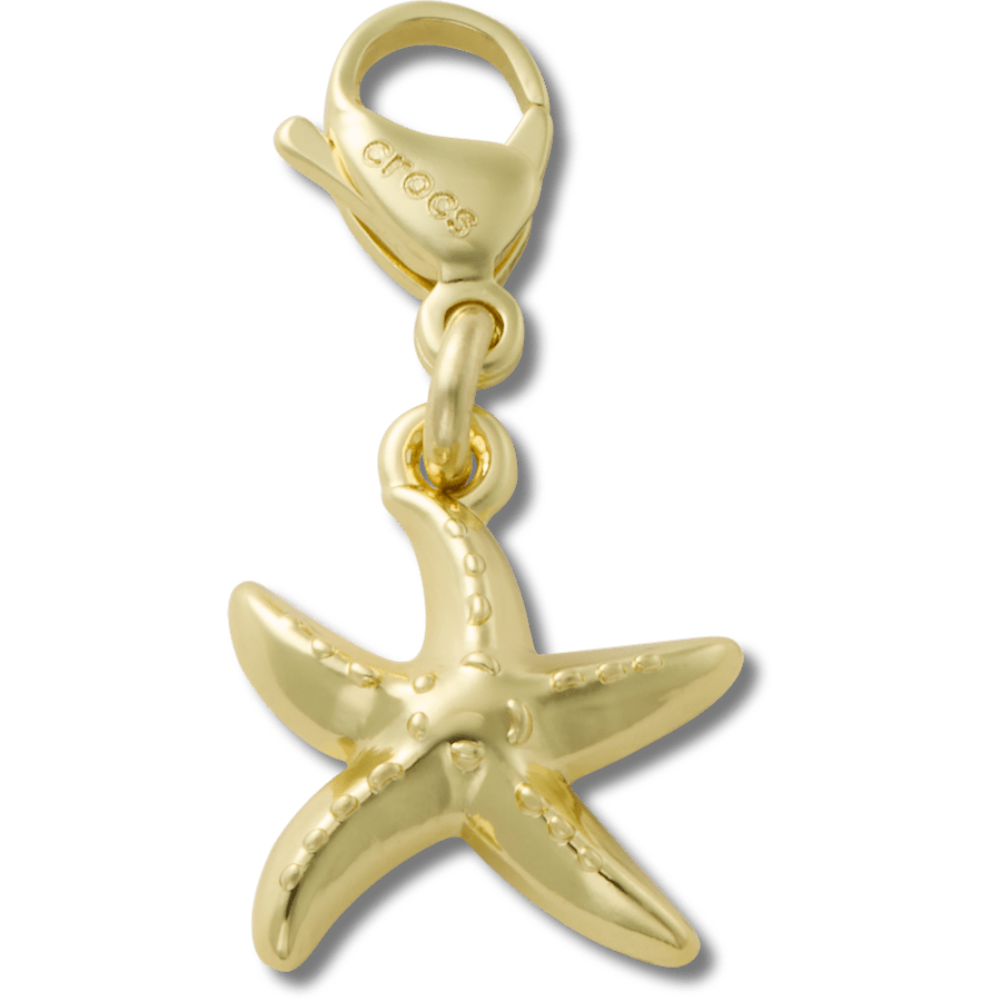 Gold Starfish Charm Jibbitz charm for Women|Men|Kids