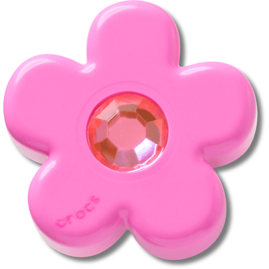Bright Pink Flower With Gem Jibbitz™ charms for Women|Men