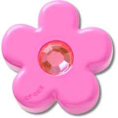 Bright Pink Flower With Gem Jibbitz™ charms for Women|Men