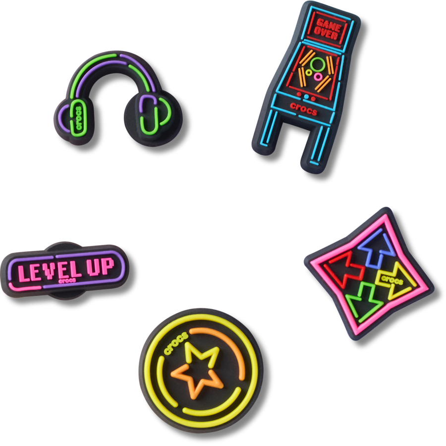 Level Up Gamer 5 Pack Jibbitz™ charms for Women|Men|Jibbitz™ Charms