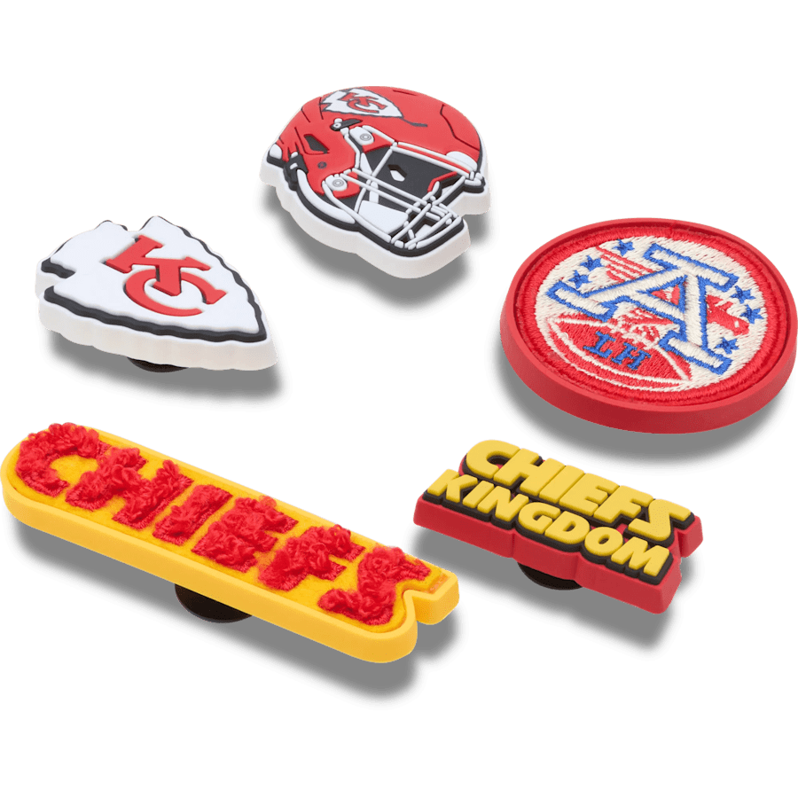 NFL Kansas City Chiefs 5 Pack Jibbitz Shoe Charm for Women|Men|Jibbitz™ Charms