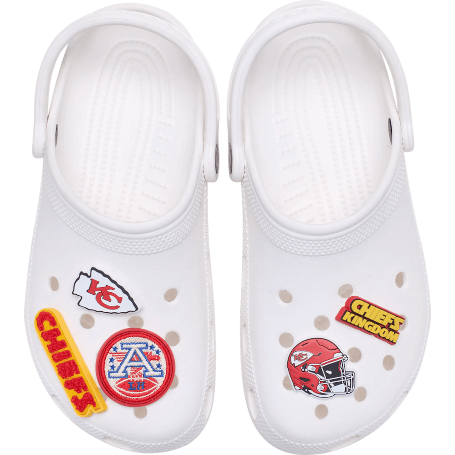 NFL Kansas City Chiefs 5 Pack Jibbitz Shoe Charm for Women|Men|Jibbitz™ Charms