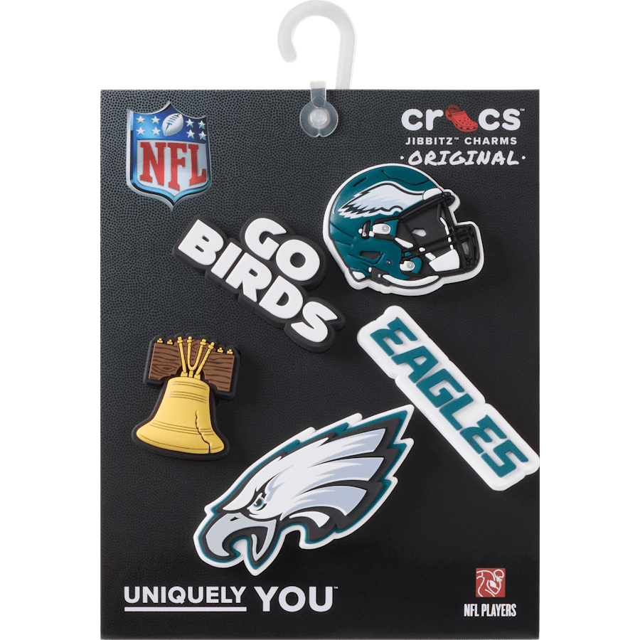 NFL Philadelphia Eagles 5 Pack Jibbitz Shoe Charm for Women|Men|Jibbitz™ Charms