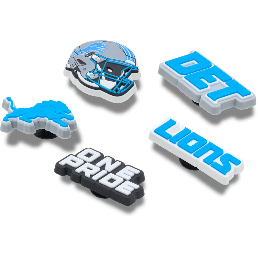 NFL Detroit Lions 5 Pack Jibbitz Shoe Charm for Women|Men|Jibbitz™ Charms