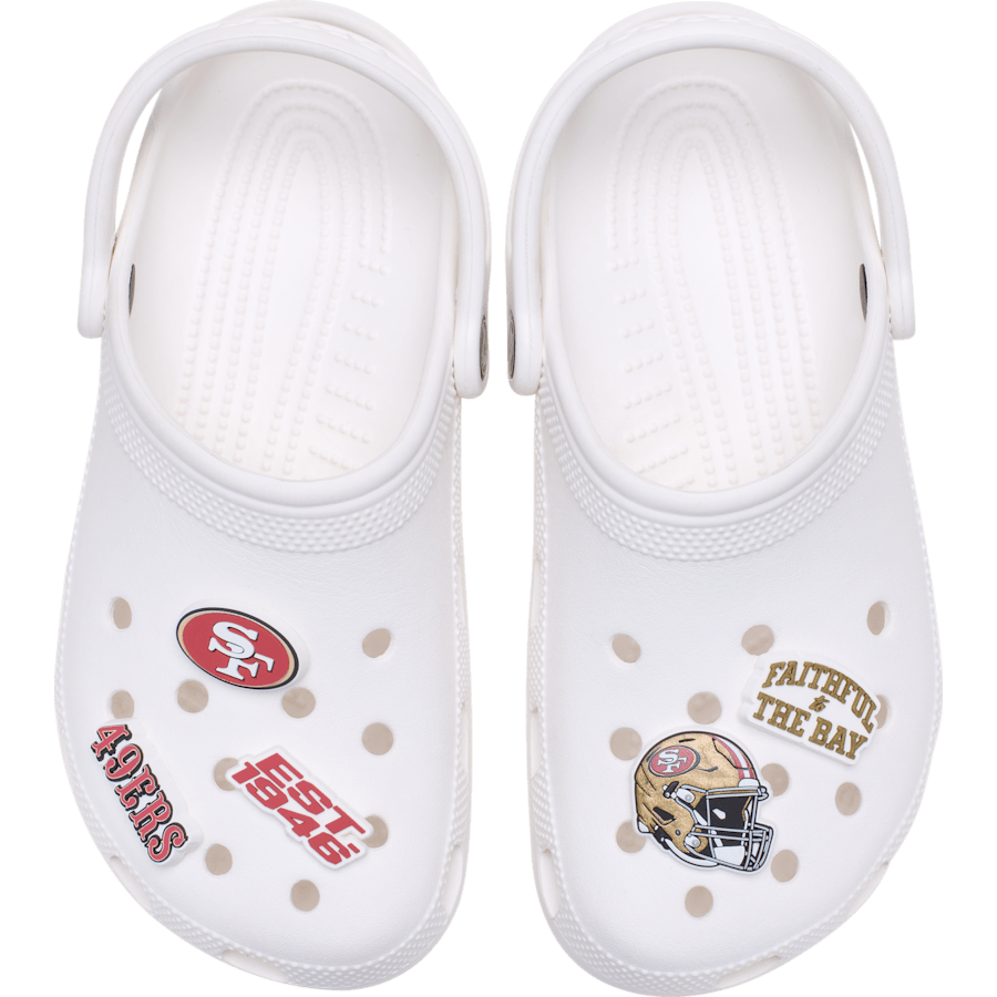 NFL San Francisco 49ers 5 Pack Jibbitz Shoe Charm for Women|Men|Jibbitz™ Charms