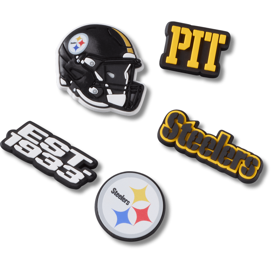 NFL Pittsburgh Steelers 5 Pack Jibbitz Shoe Charm for Women|Men|Jibbitz™ Charms