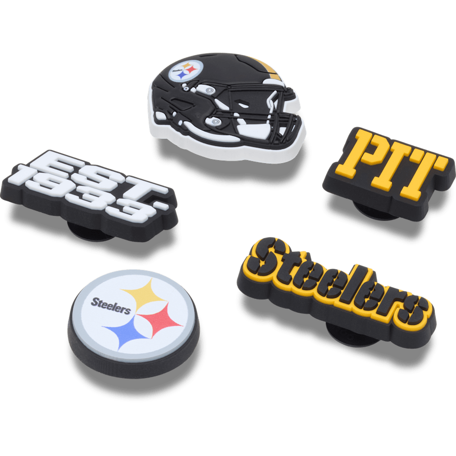 NFL Pittsburgh Steelers 5 Pack Jibbitz Shoe Charm for Women|Men|Jibbitz™ Charms