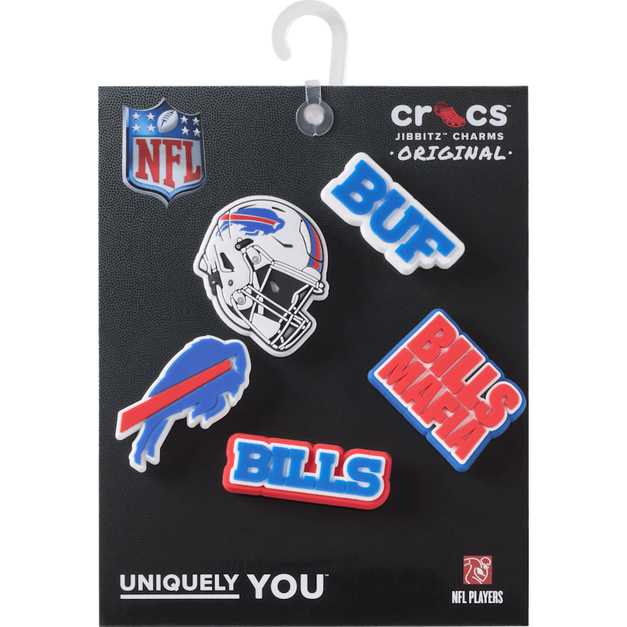 NFL Buffalo Bills 5 Pack Jibbitz Shoe Charm for Women|Men|Jibbitz™ Charms