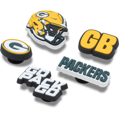 NFL Green Bay Packers 5 Pack Jibbitz Shoe Charm for Women|Men|Jibbitz™ Charms
