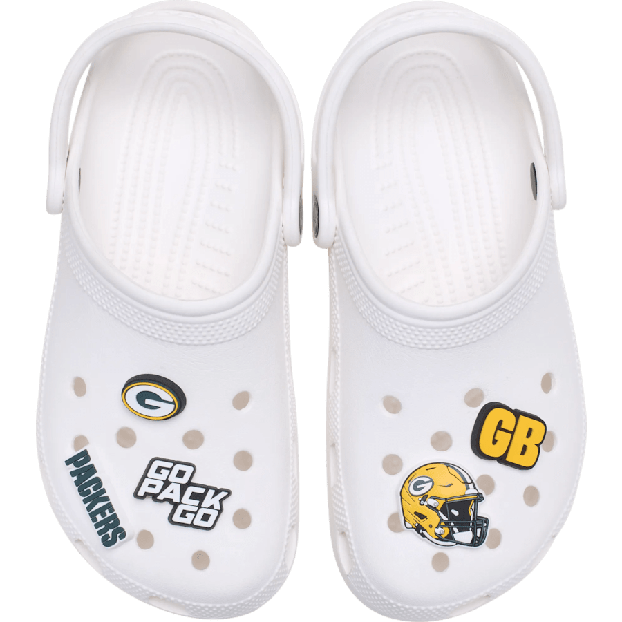 NFL Green Bay Packers 5 Pack Jibbitz Shoe Charm for Women|Men|Jibbitz™ Charms