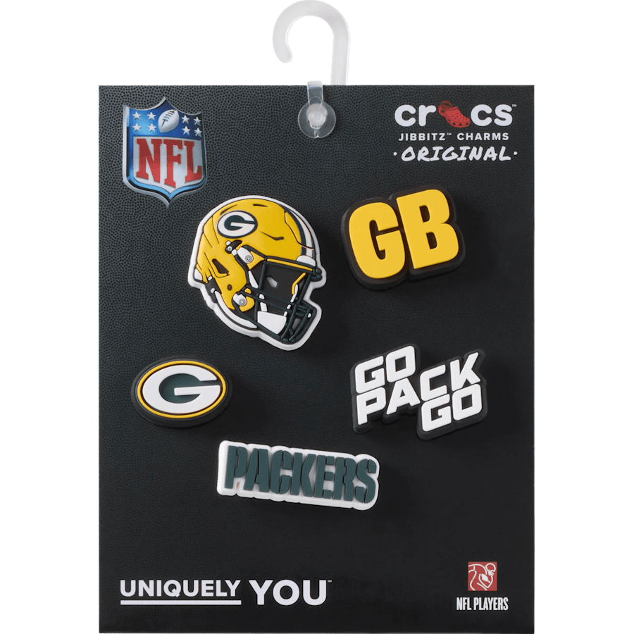 NFL Green Bay Packers 5 Pack Jibbitz Shoe Charm for Women|Men|Jibbitz™ Charms