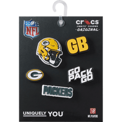 NFL Green Bay Packers 5 Pack Jibbitz Shoe Charm for Women|Men|Jibbitz™ Charms